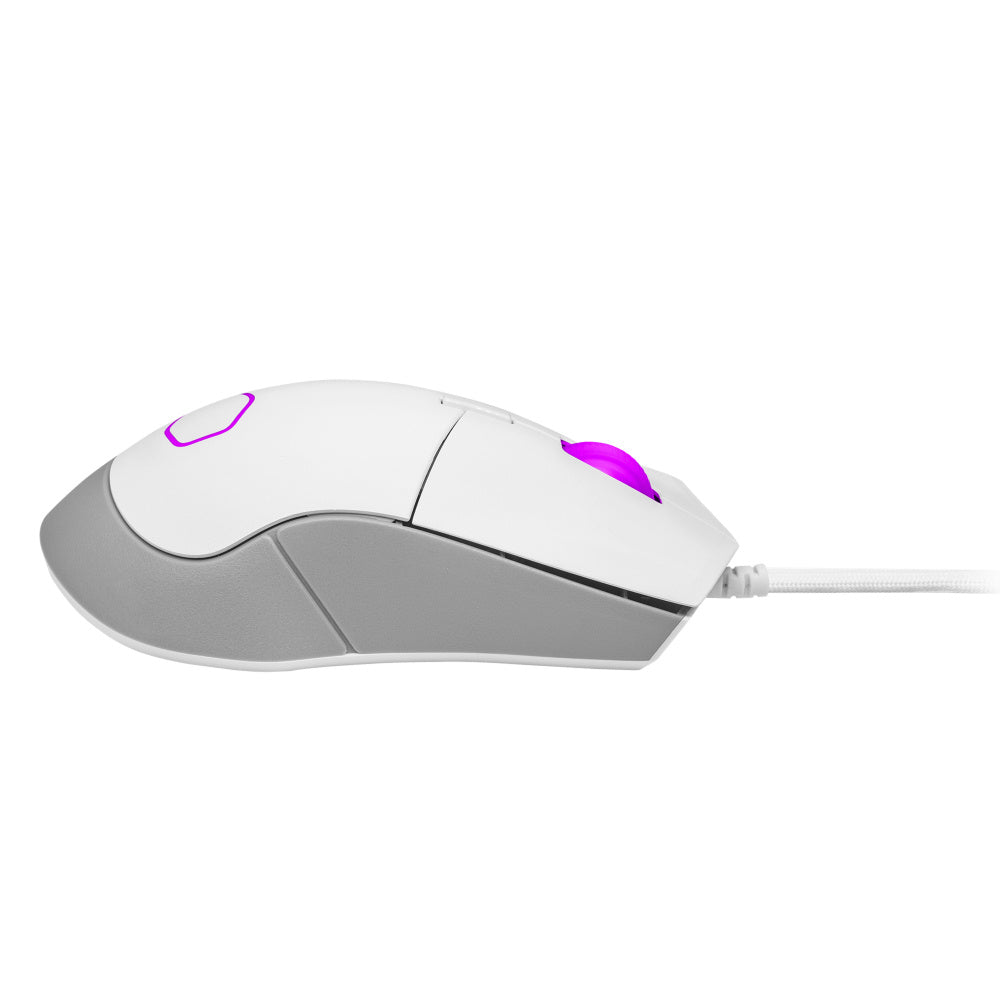 Mouse Optico Cooler Master (Mm-310-Wwol1) Mm310 Blanco, Ligero Ambidiestro,Rgb,400-12000Dpi