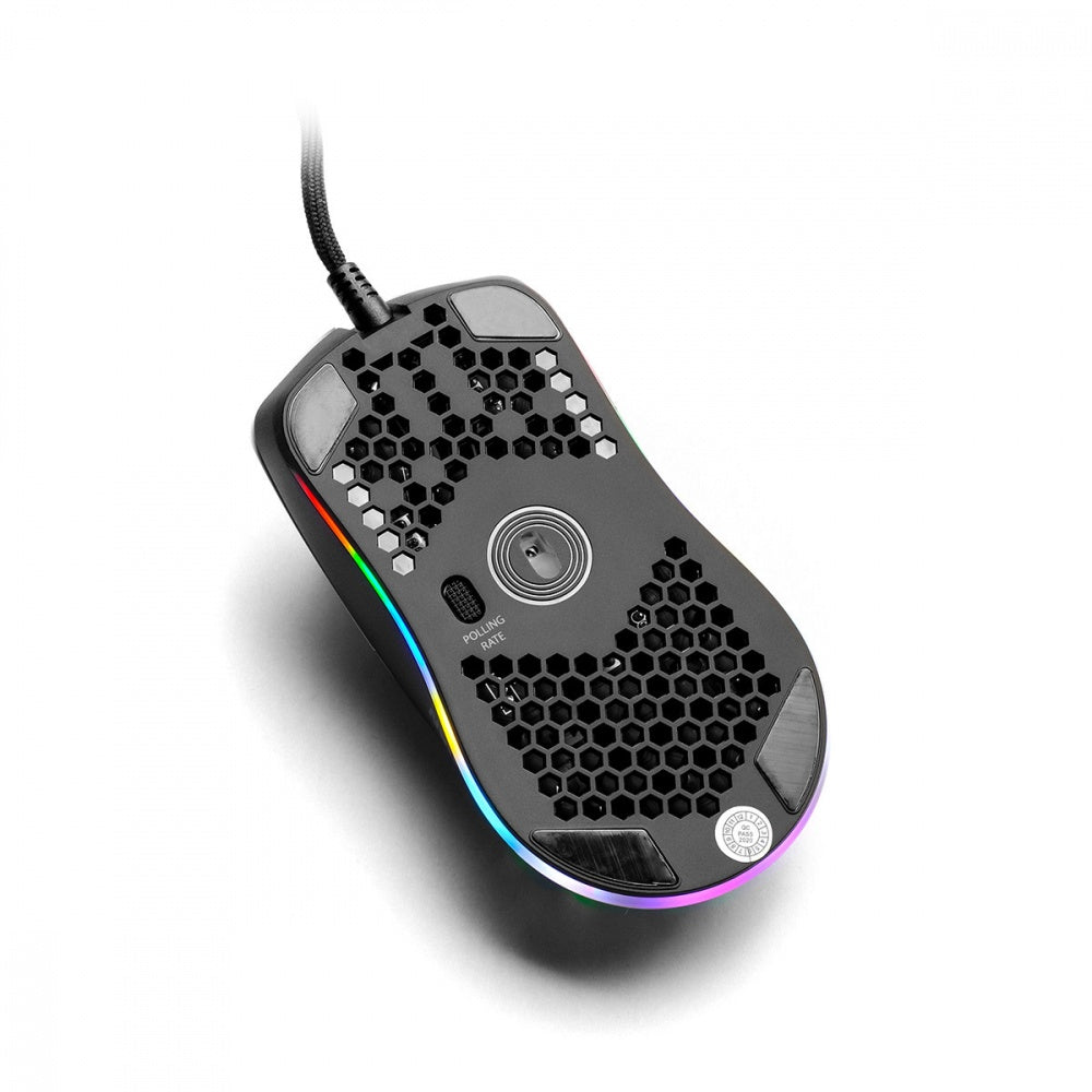 Mouse Yeyian (Ymg-24311) Gamer Wicked Serie 3000,Rgb,7 Botones,7200 Dpi,Blanco