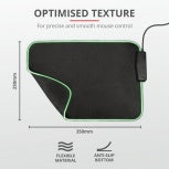 Mouse Pad Trust Gxt (23646) 765 Glide Flex Rgb, Bordes Con Iluminacion Rgb, 4 Usb+D66