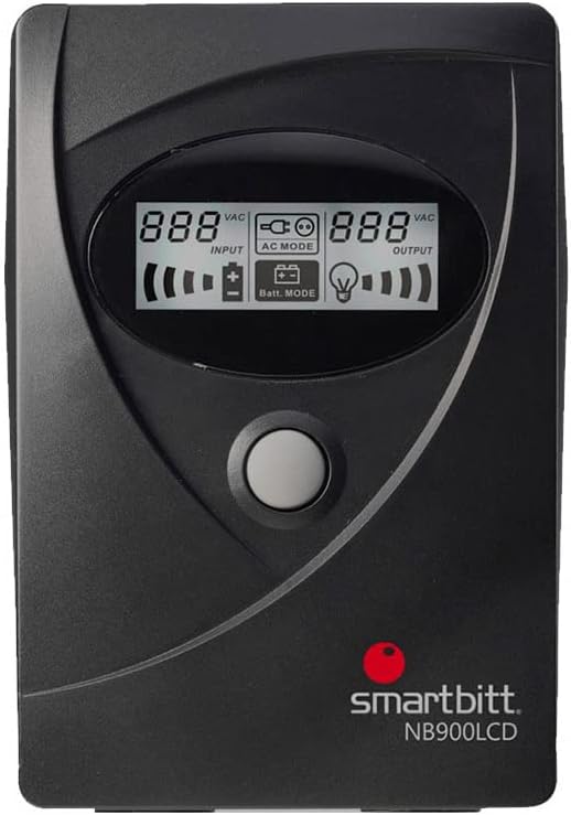 No Break Smartbitt (Sbnb900Lcd) 900Va,450W,Lcd,6 Contactos,Rj11,Usb