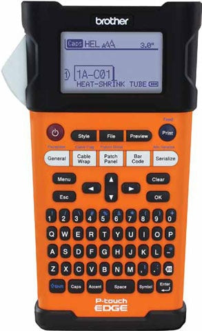 Brother Rotulador P-Touch Edge Pt-E300, Transferencia Térmica, 180 X 180 Dpi, Negro/Naranja