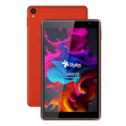 Tablet 8 Stylos (Stta81R) Ram 2/32Gb Android 11 Cam 0.3/2Mp 4000Mah Usb-C Funda Tpu Roja