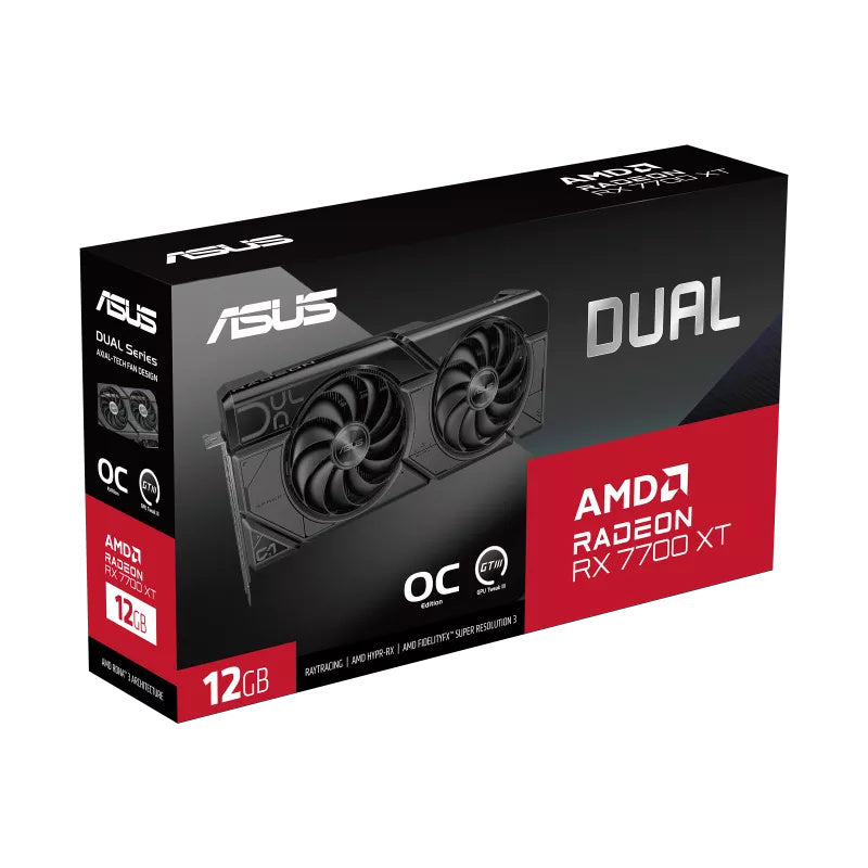 Tarjeta De Video Asus (Dual-Rx7700Xt-O12G)Gddr6 192 Bits Pci-E 4.0Hdmi 3*Dp Dual Fan
