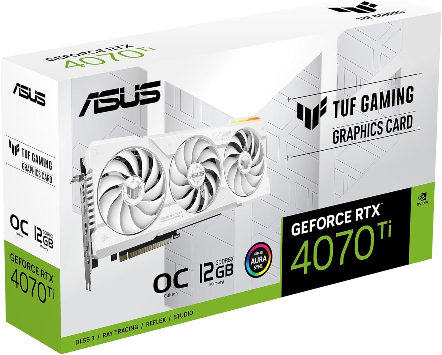 Tarjeta De Video Asus (Tuf-Rtx4070Ti-O12G-White-Gaming)192Bit,Pci-E 4.0,2*Hdmi2.1A,3*Dp1.4A,Tri