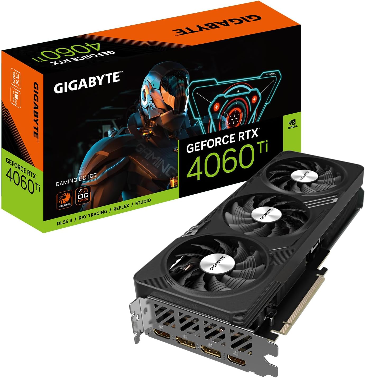 Tarjeta De Video Gigabyte (Gv-N406Tgaming Oc-8Gd)Rtx 4060 Ti, 8Gb Gddr6,Pcie 4.0, 2*Hdmi,2*Dp,3 Fan