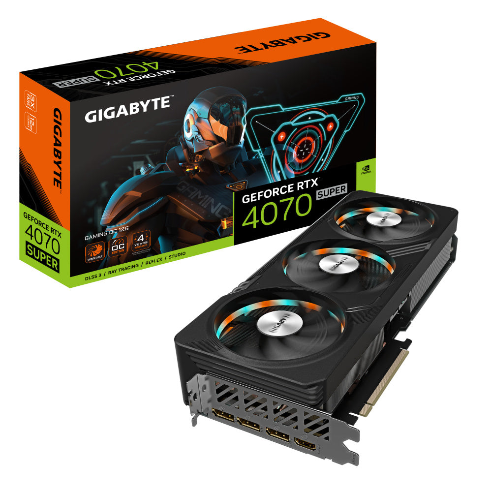 Tarjeta De Video Gigabyte (Gv-N407Sgaming Oc-12Gd)Rtx 4070 Super 12Gb Gddr6 Pcie 4.0 1*Hdmi 3*Dp