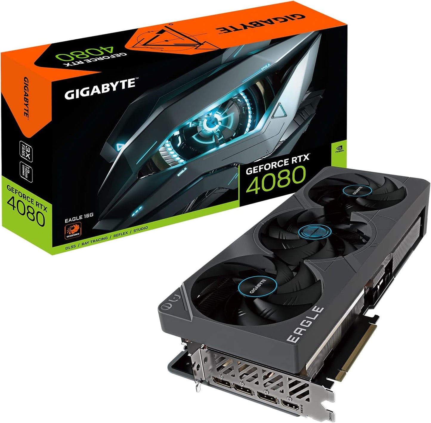 Tarjeta De Video Gigabyte (Gv-N4080Eagle Oc-16Gd)Rtx 4080, 2520 Mhz, 512 M*32 Gddr6X, Hdmi, Atx