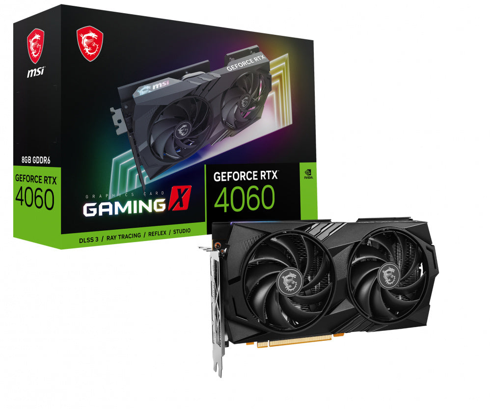 Tarjeta De Video Msi (Rtx 4060 Gaming X 8G) 8Gb Gddr6 3072 Unidades Core 1*Hdmi3*Dp