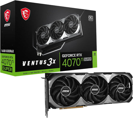 Tarjeta De Video Msi (Rtx 4070 Ti Super 16G Ventus 3X Oc) 16Gb Gddr6X 2640 Mhz 1*Hdmi 3*Dp