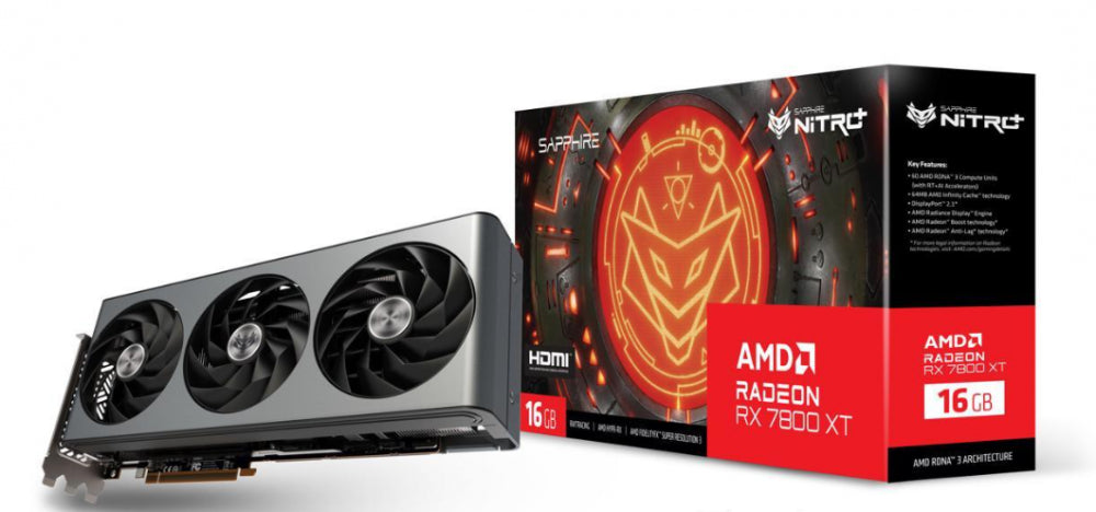 Tarjeta De Video Sapphire (11330-01-20G) Nitro+ Radeon Rx 7800 Xt, 16Gb Gddr6, 2565Mhz, 2*Dp, 2*Hdmi