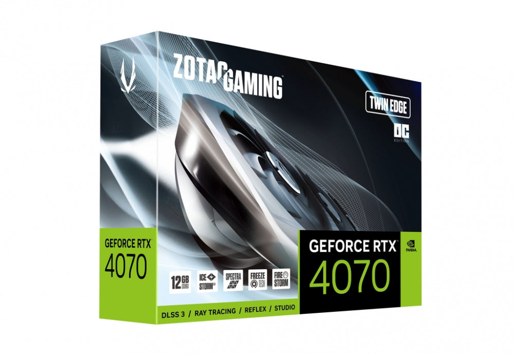 Tarjeta De Video Zotac (Zt-D40700H-10M) Rtx 4070 Twin Edge Oc 12Gb Gddr6X, 192Bit, 2490/21000, Hdcp