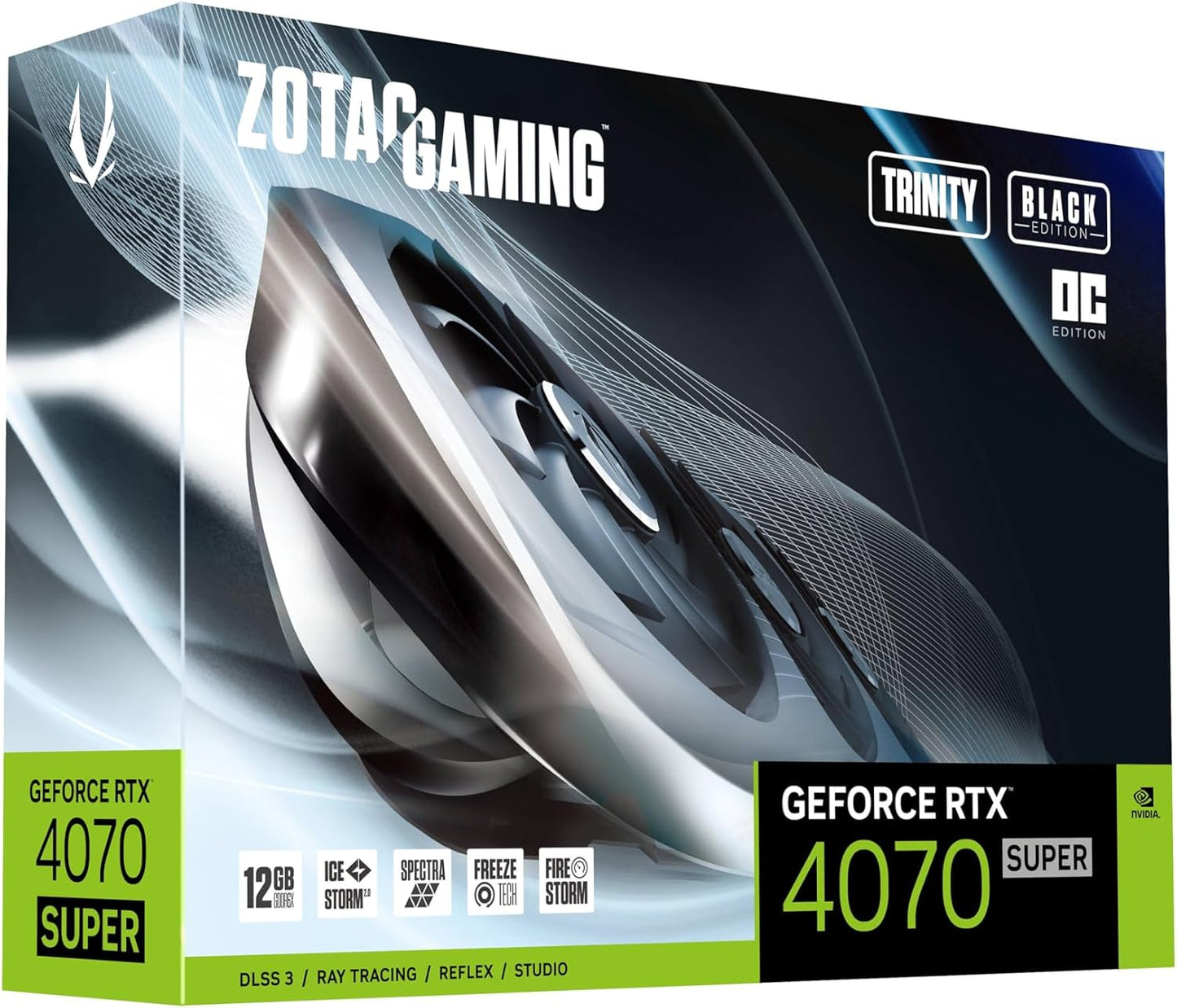 Tarjeta De Video Zotac (Zt-D40720J-10P)Rtx 4070 Super Trnty Oc12G Ddr6192 Bit16*Pcihdmi3*Dp3*F
