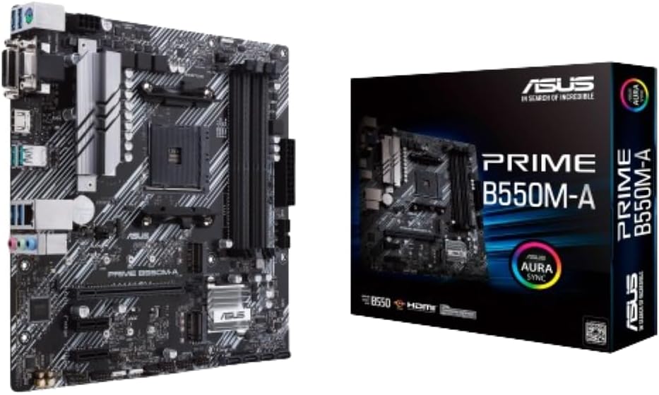 Motherboard Asus (Prime B550M-A Wifi Ii) Socket Am4,4*Ddr4,Hdmi,Dp,Vga,Pcie-4.0,Wifi6,Micro Atx
