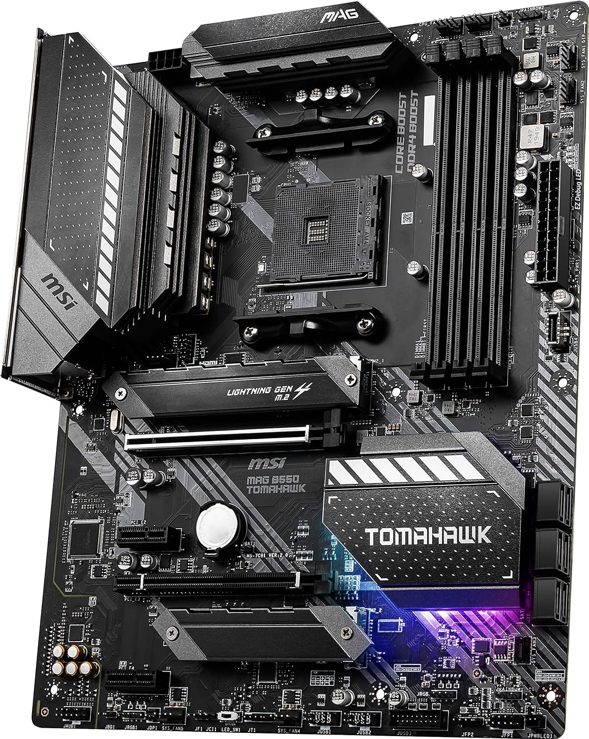 Motherboard Msi (Mag B550 Tomahawk) Socket Am4,4*Ddr4 4866,Hdmi,Dp,Pci-E 4.0,Crossfire,Atx