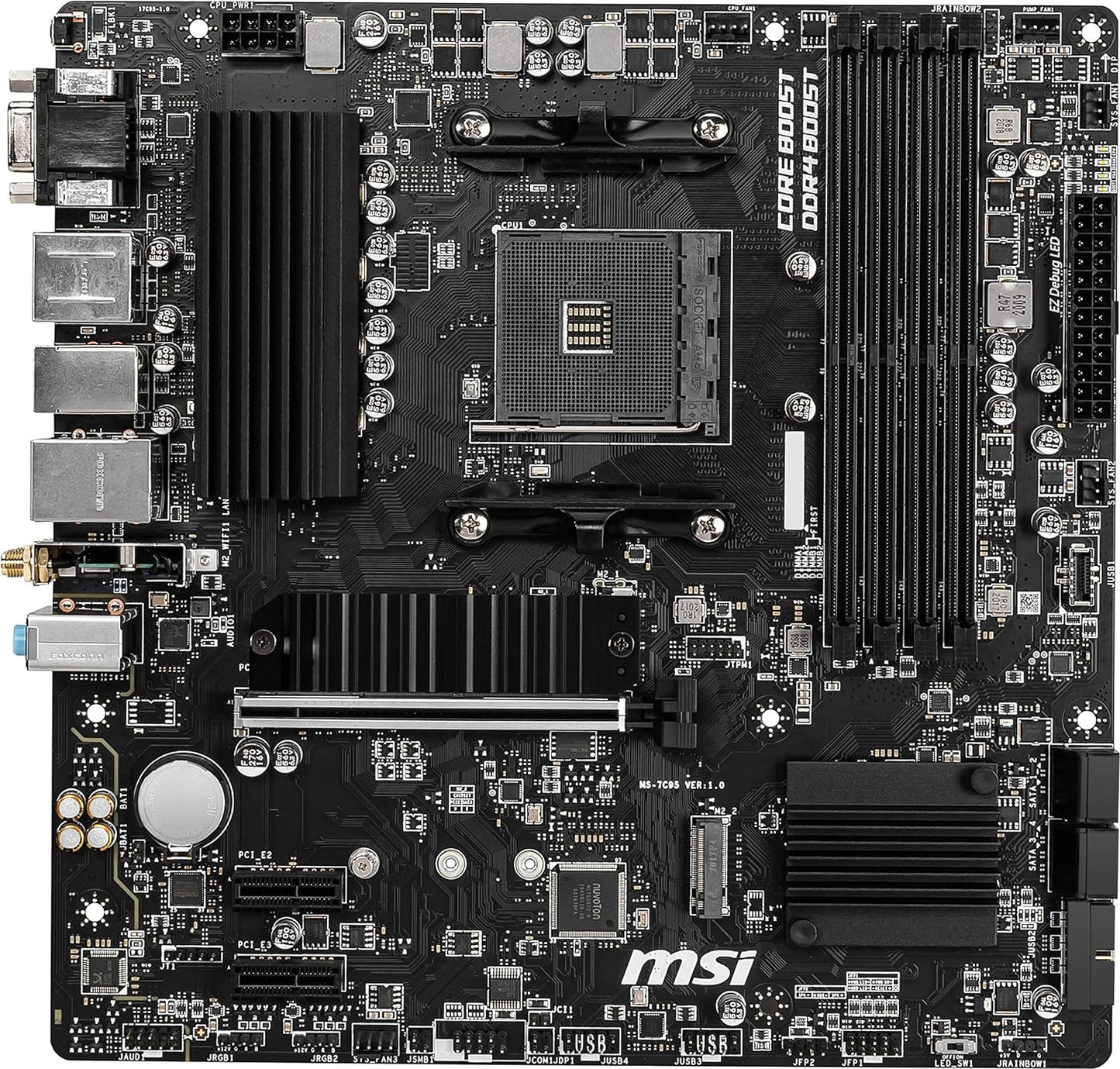 Motherboard Msi (B550M Pro-Vdh Wifi) Socketam4,4*Ddr4 4400,Hdmi,Dp, Vga, Pci-E 4.0, Micro Atx