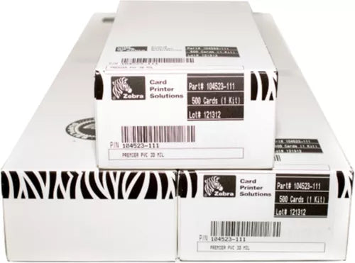 Zebra Tarjetas De Pvc Con Banda Magnética Premier, 500 Tarjetas