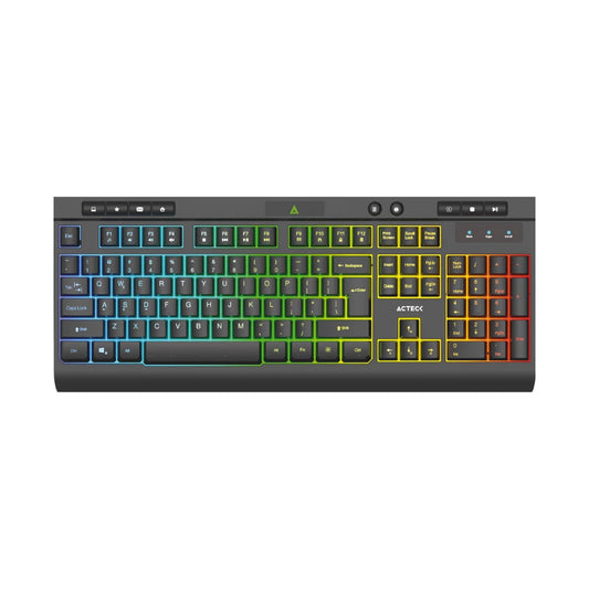 Teclado Alambrico Acteck (Ac-936743) Aurean Pro Ta477G Membrana 105 Teclas Negro