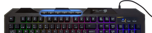Teclado Alambrico Necnon (Nbgkhy01Bm) Gamingmultimediausb110 Teclasbloq Desplluz Lednegro