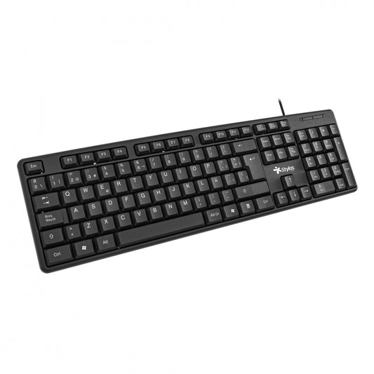Teclado Alambrico Stylos (Stptec5B) Membrana 105Teclas Usb Negro