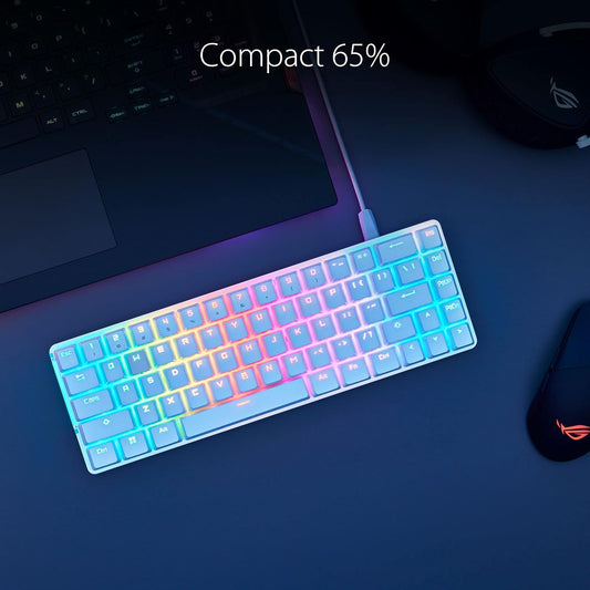 Teclado Asus (M602 Falchion Ace/Nxrd/Blk/Us/Pbt) Mecanico Alambrico,Rgb,Compacto 65%