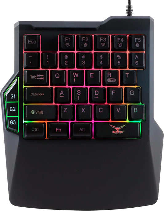 Teclado Gaming Naceb (Na-0938)Atheris,Usb,1.8 Mts,Rgb,35 Teclas,Configurable