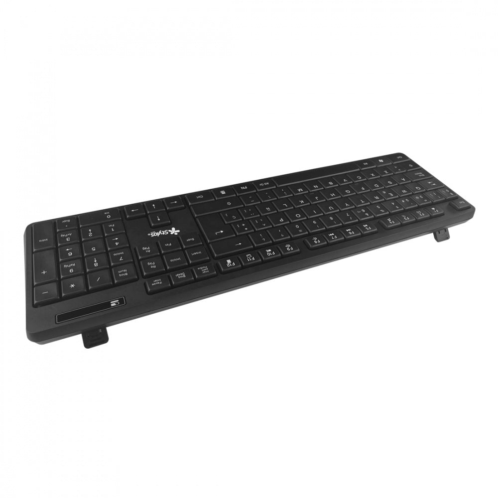 Teclado Inalambrico Stylos (Stptec4B) 105 Teclasmembrana Usb Conexion 2.4Ghz Negro
