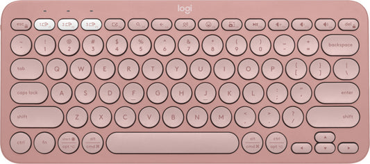 Teclado Logitech Pebble Keys 2 K380S Bt Multidisp. Rose (920-011785)