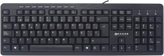 Teclado Naceb (Na-0109) Multimedia Usb 2.0 Negro.