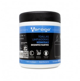 Vorago Toallas Humedas Para Pantallas Cln-107, 30 Piezas