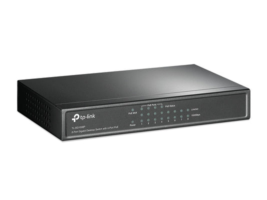 Switch Tp-Link Gigabit Ethernet Tl-Sg1008P, 8 Puertos10/100/1000Mbps (4X Poe+), 16Gbit/S, 4.000 Entradas - No Administrable