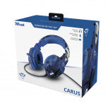 Audifonos Trust Gxt (23249) 322B Carus Gaming Headset Blue Camo,3.5Mm 3 Y 4 Pins,Pc, Xbox,Ps5,Switch