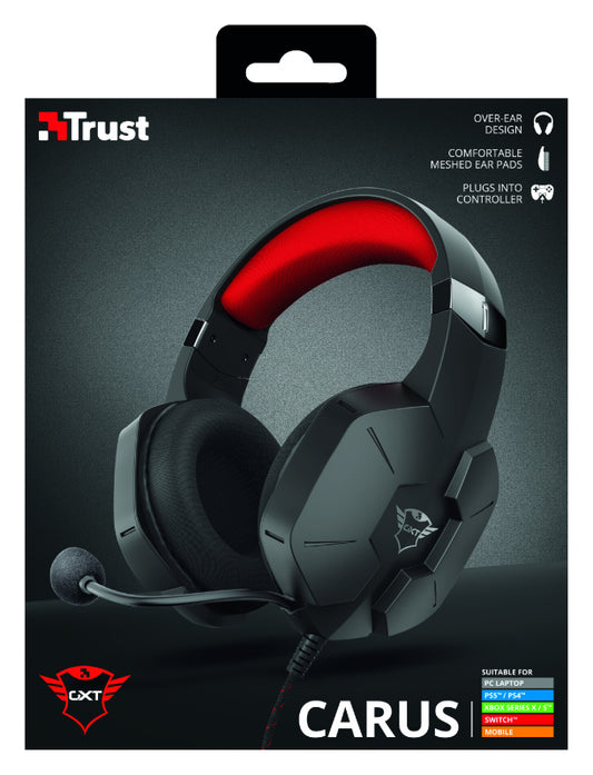 Audifonos Trust Gxt (23652) 323 Carus Gaming Headset Black, 3.5Mm*2
