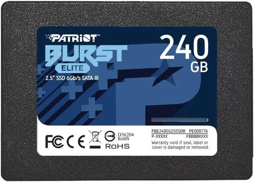 Unidad Ssd 2.5" Patriot 240Gb (Pbe240Gs25Ssdr) Burt Elite, Sata3, 7Mm, 3D Nand