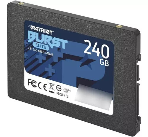 Unidad Ssd 2.5" Patriot 240Gb (Pbe240Gs25Ssdr) Burt Elite, Sata3, 7Mm, 3D Nand