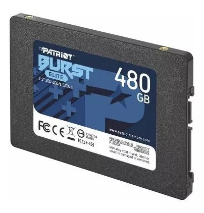 Unidad Ssd 2.5" Patriot 480Gb (Pbe480Gs25Ssdr) Burst Elite, Sata3, 7Mm, 3D Nand