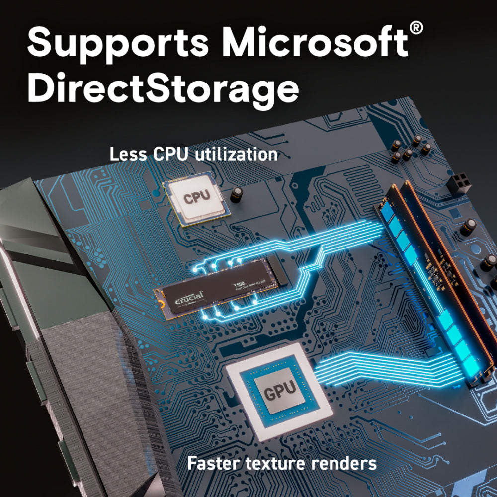 Unidad Ssd M.2 Crucial 2Tb T500 (Ct2000T500Ssd8) T500 Pcie 4.0 Nvme 2280
