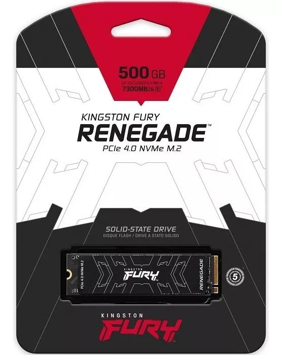 Unidad Ssd M.2 Kingston 500G (Sfyrs/500G) Nvme, Pcpci Express 4.0, Fury Renegade, 2280