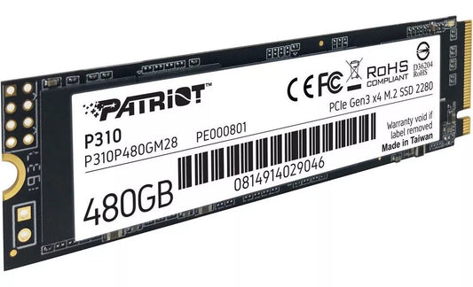Unidad Ssd M.2 Patriot 480Gb (P310P480Gm28) P310,Pcie 3.0, Nvme, 2280