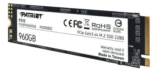 Unidad Ssd M.2 Patriot 960Gb (P310P960Gm28) P310,Nvme, 2280
