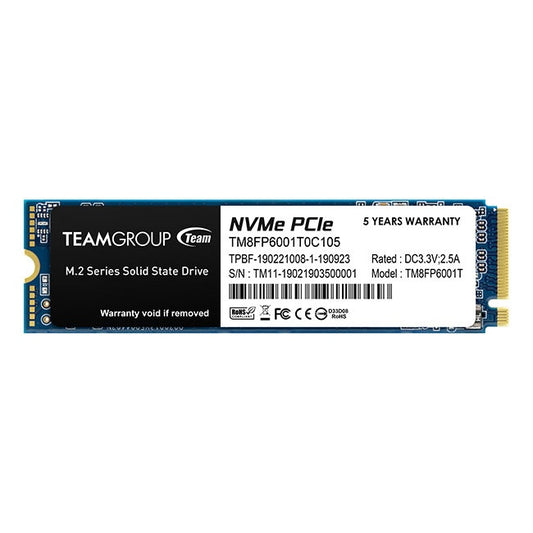 Unidad Ssd M.2 Teamgroup 1Tb (Tm8Fp6001T0C101) Team Mp33 Pci Gen3X4 2280 1800 Mb/S