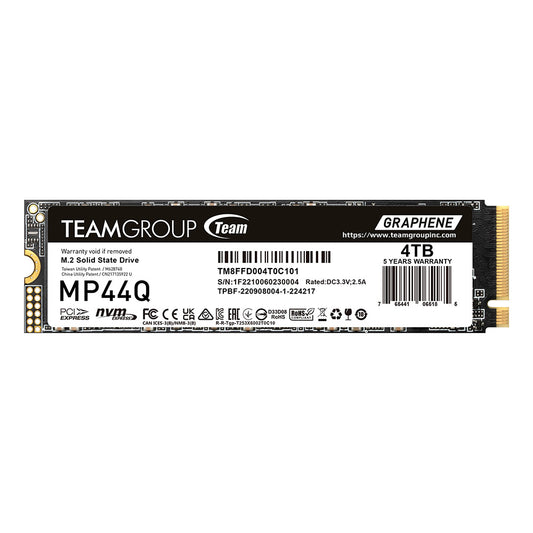 Unidad Ssd M.2 Teamgroup 4Tb Tm8Ffd004T0C101) Team Mp44Q Pci Gen3X4 2280 7.400 Mb/S6200Mb/S
