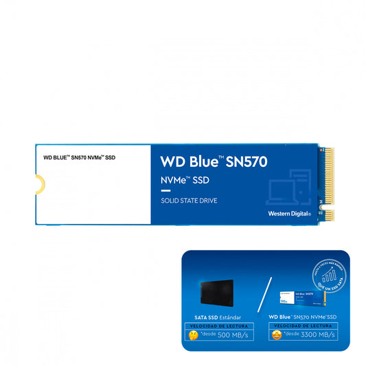 Unidad Ssd M.2 Wd 250Gb (Wds250G3B0C) Blue Sn570Pcie 3.0 Nvme 3D Nand 2280