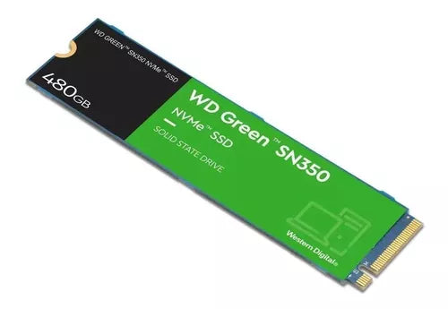 Unidad Ssd M.2 Wd 480Gb (Wds480G2G0C) Green Sn350, Pcie 3.0, Nvme, 2280