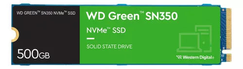 Unidad Ssd M.2 Wd 500Gb (Wds500G2G0C) Green Sn350, Pcie 3.0, Nvme, 2280