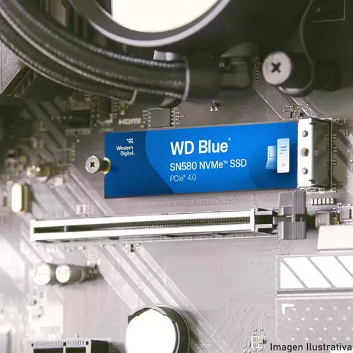 Unidad Ssd M.2 Wd 500Gb (Wds500G3B0E) Blue Sn580,Pcie 4.0, Nvme, 3D Nand, 2280