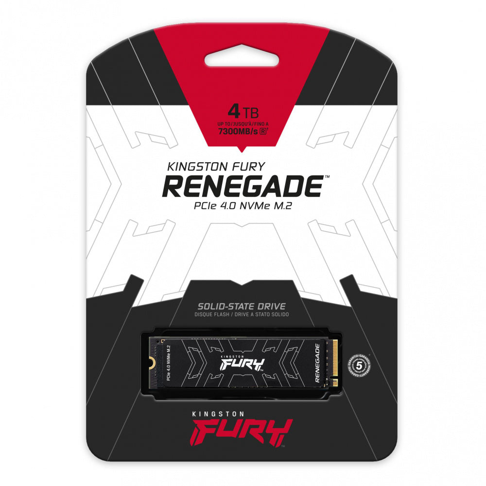 Unidad Ssd M.2 Kingston 4Tb (Sfyrd/4000G) Nvme, Pci Express 4.0, Fury Renegade, 2280