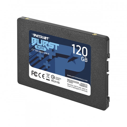 Unidad Ssd Patriot 120Gb (Pbe120Gs25Ssdr) Burst Elite 2.5", Sata3, 7Mm, 3D Nand