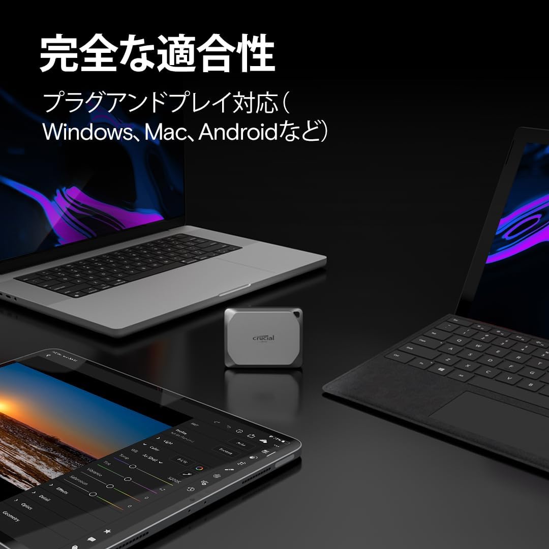 Unidad Ssd Portable Crucial 1Tb (Ct1000X9Prossd9)X9 Usb 3.2 Usb-C Gris