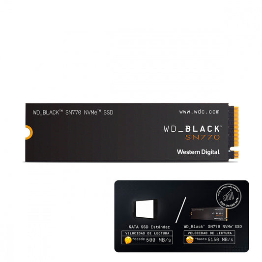 Unidad Ssd Western Digital Black Sn770 2Tb Pcie Gen4 Nvme Wds200T3X0E
