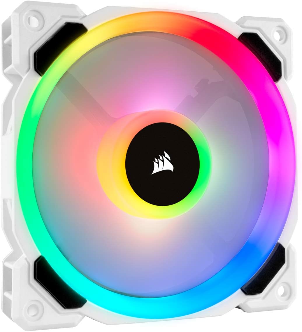 Ventilador Gabinete Corsair (Co-9050091-Ww) Ll120Rgb Luz Dual, 120Mm, Blanco